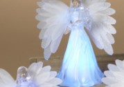 4.9"H B/O Lighted Acrylic Angel