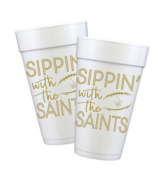 Sippin' With The Saints Styrofoam Cups