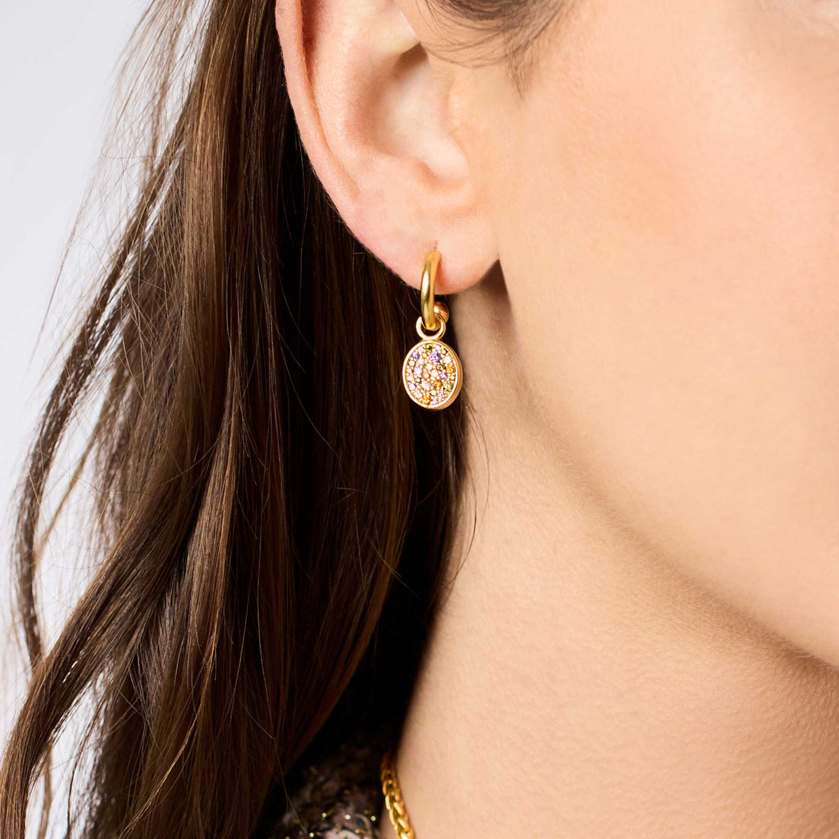 Stardust 6-in-1 Earring Iridescent Clear Crystal