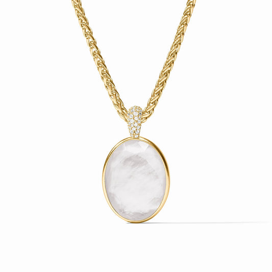 Stardust Statement Necklace Iridescent Clear Crystal