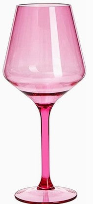 Unbreakable Colored Stemmed Acrylic Wine Glass