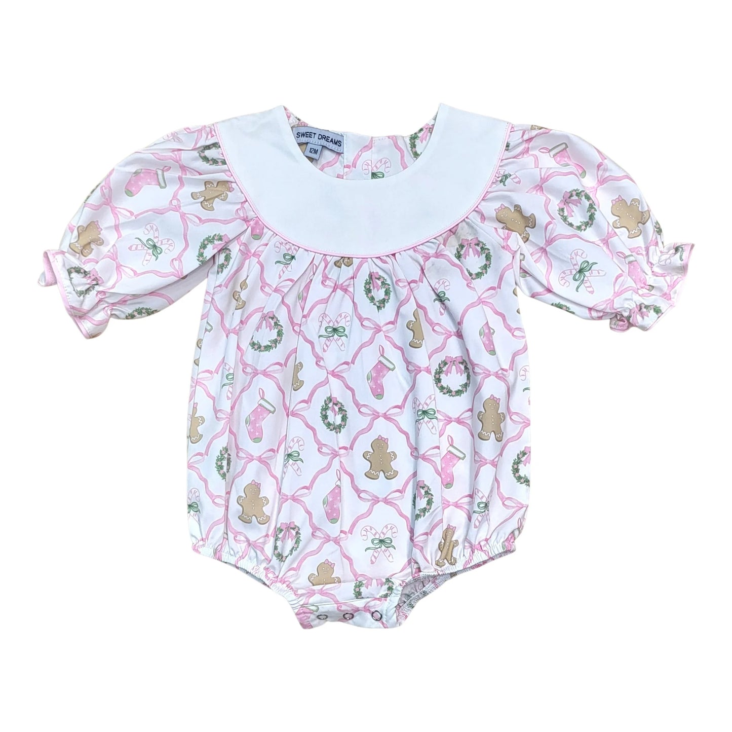 Christmas Bow Trellis Print Bubble