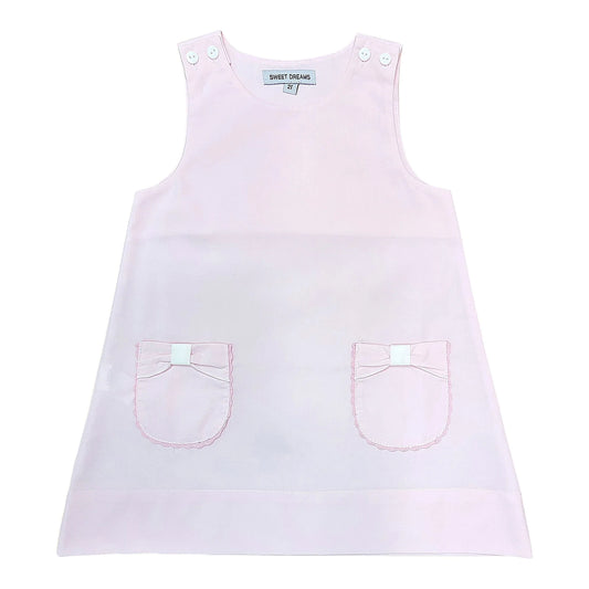 Pink Bow Pocket Dress