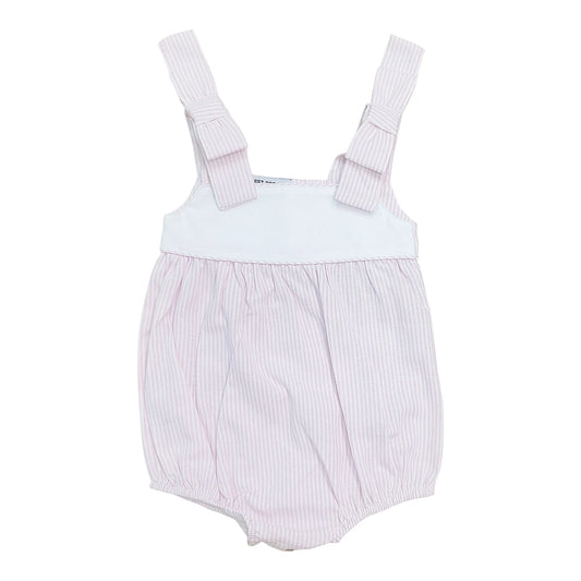 Pink Stripe Bow Shoulder Bubble