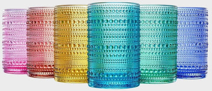 Hobnail Colorful Beaded Drinking Glasses