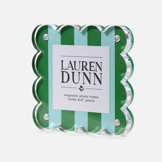 Blue and Green Scalloped Acrylic Frame