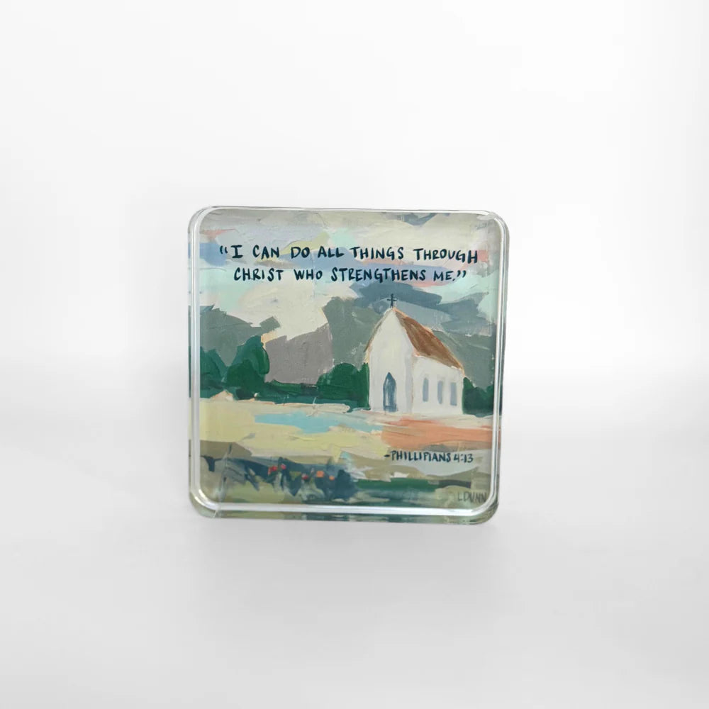 Philippians 4:13 Acrylic Scripture Block
