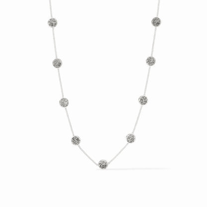 Valencia Delicate Station Necklace- Silver