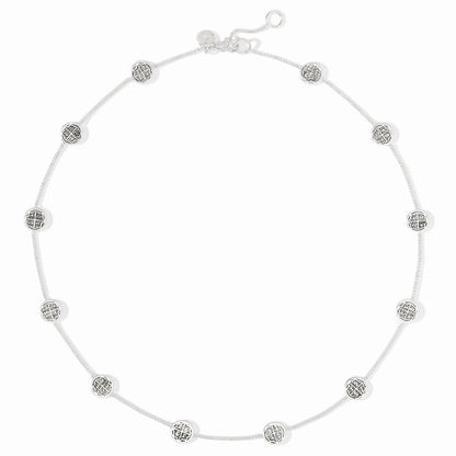 Valencia Delicate Station Necklace- Silver