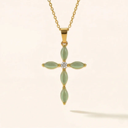 Green Cross Necklace