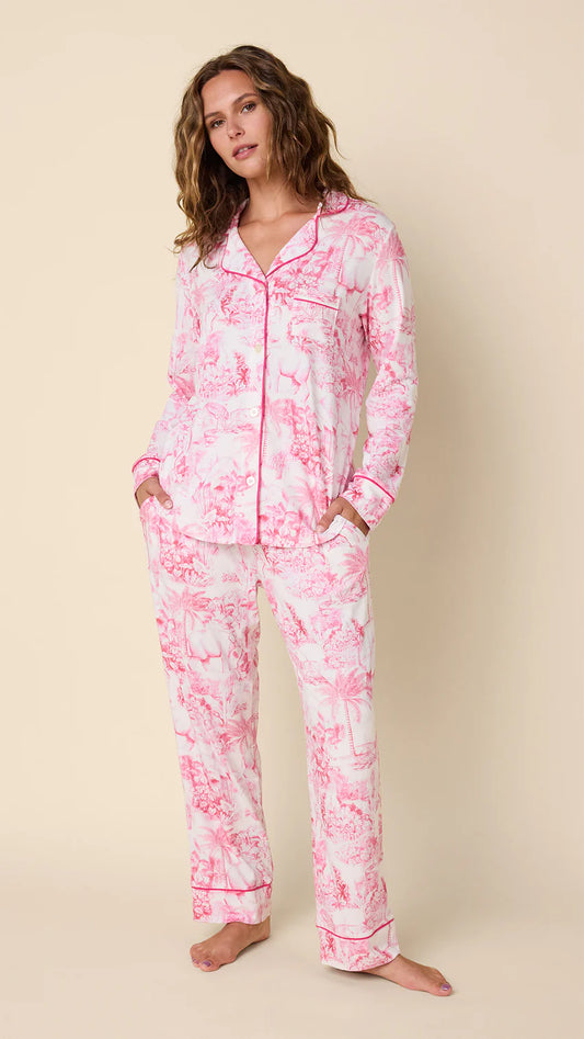 Pima Knit Long-Sleeved Pajamas