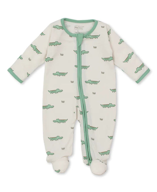 Kissy Kissy Crocodile Walk Footie w/ Zip