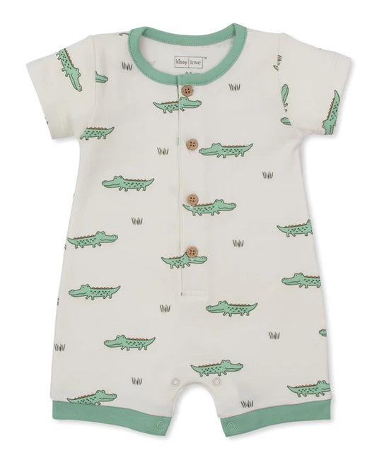 Kissy Kissy Crocodile Walk Short Playsuit