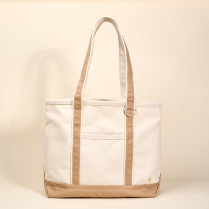 Signature Canvas Tote- Beige