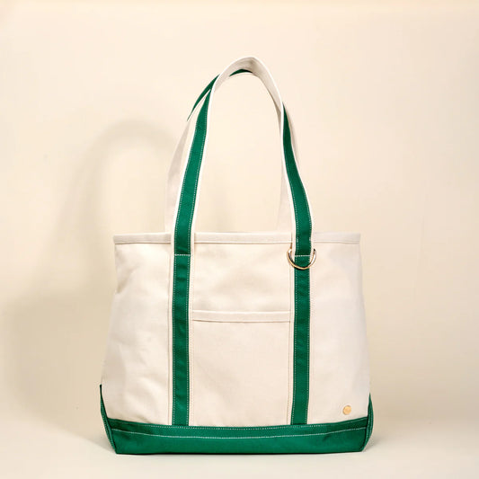 Signature Canvas Tote- Dark Green