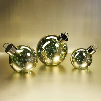 LED Metallic Glass Oversized Ornament Ball