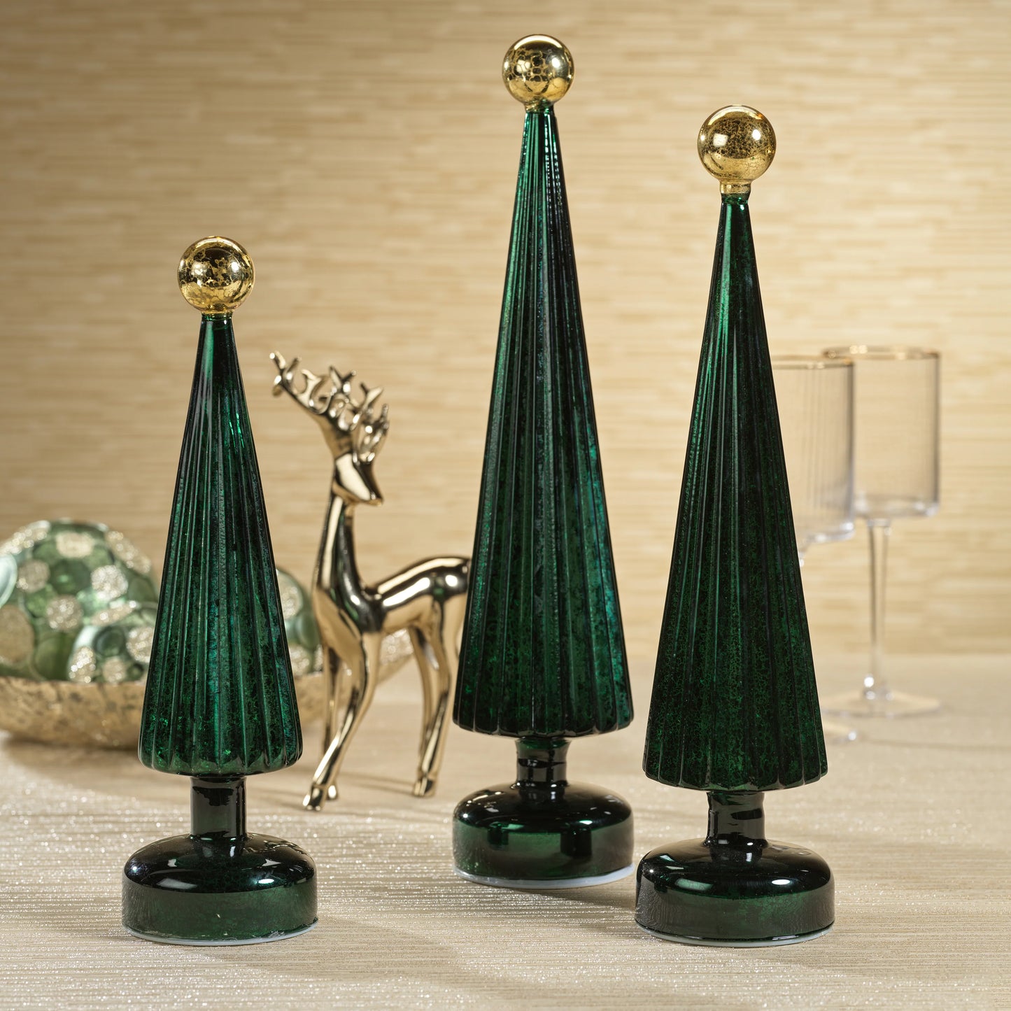 LED Tree with Globe Finial