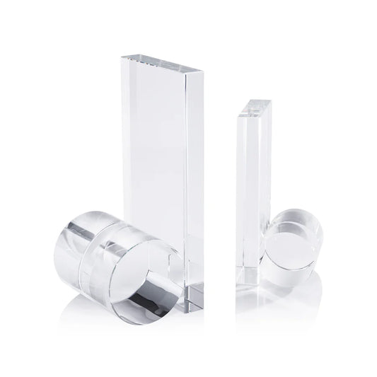 Rolled Crystal Bookends