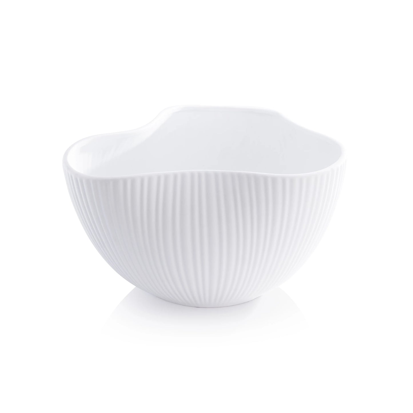 Organic and Ribbed Ceramic Orchid Bowl