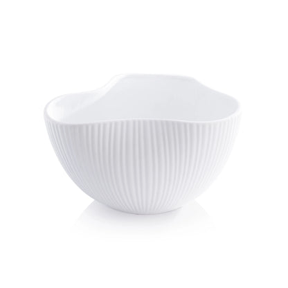 Organic and Ribbed Ceramic Orchid Bowl