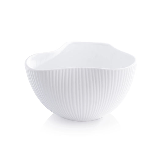Organic and Ribbed Ceramic Orchid Bowl