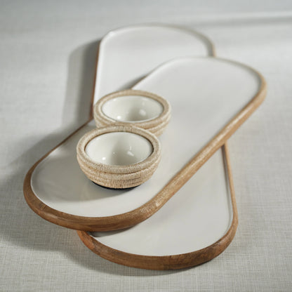 Maresias Mango Wood Oval Serving Tray/Platter