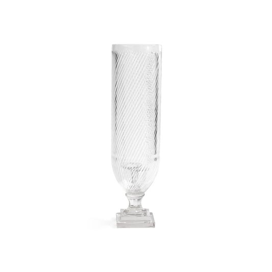 Maison de Verre Whisper Cut Glass Hurricane Taper Holder 20.75in