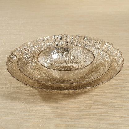 Luminara Fusion Glass Shallow Bowl
