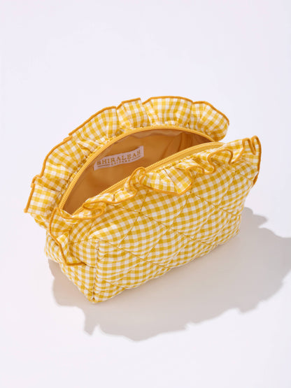 Fancy Small Zip Pouch, Yellow