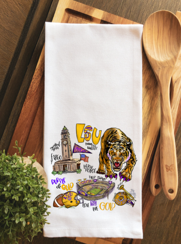 LSU Tigers Gameday Tea Towel