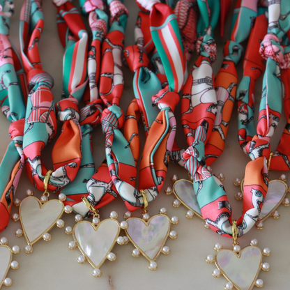 The Scarlett Heart Scarf Necklace