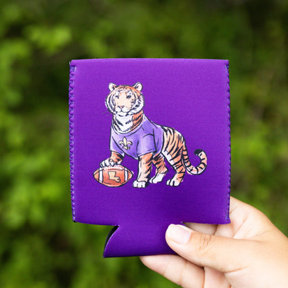 Purple Tiger Can Cooler
