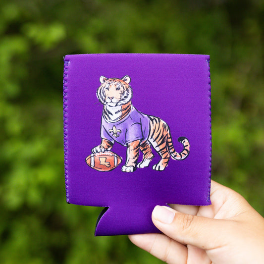 Purple Tiger Can Cooler