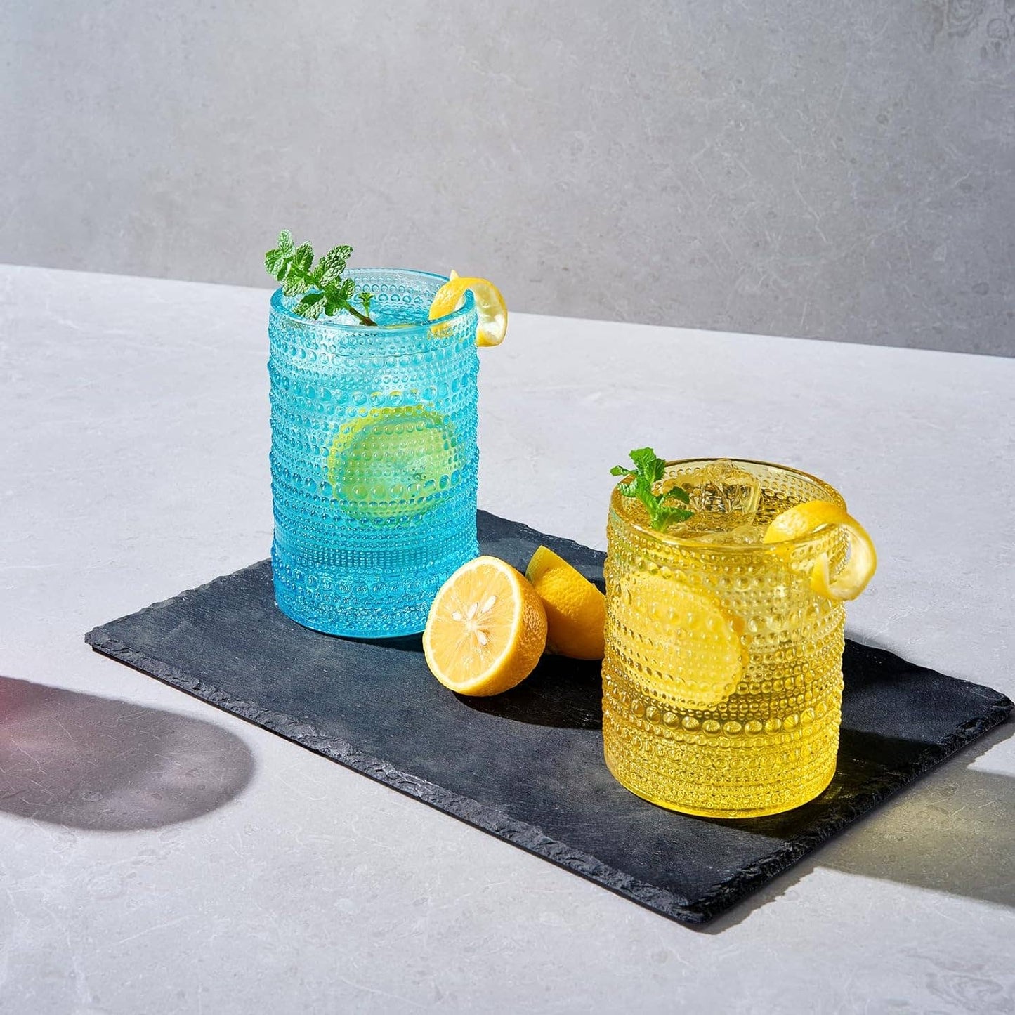 Hobnail Colorful Beaded Drinking Glasses