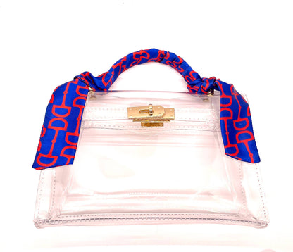 Designer Inspired Clear Stadium Purse
