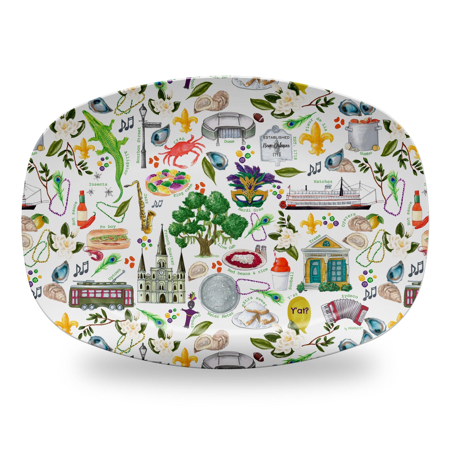 New Orleans Pattern Unbreakable Platter
