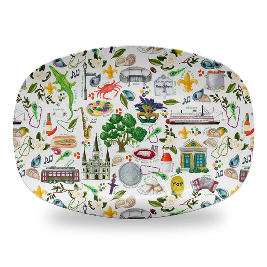 New Orleans Pattern Unbreakable Platter