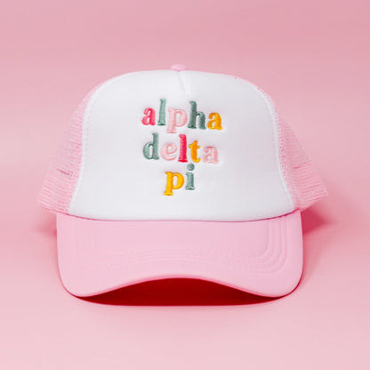 Sorority Embroidered Trucker Hat