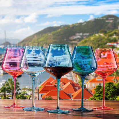 Colors of St. Barth, City Wine Glassware
