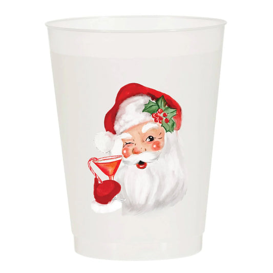 Santa Martini Christmas Frosted Cups (pack of 6)