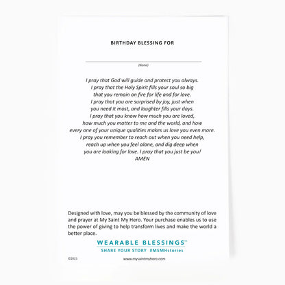 MSMH Benedictine Birthday Blessing Bracelet