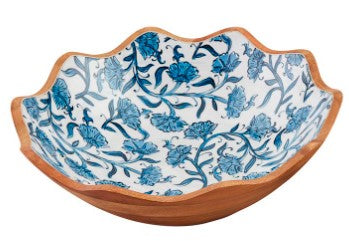 Block Print Enamel Bowl