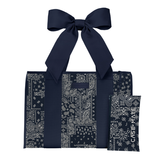 Case-Mate Navy Bandana Bow Jelly Tote Bag