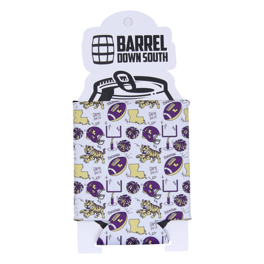 Louisiana Game Day Pattern Can Cooler