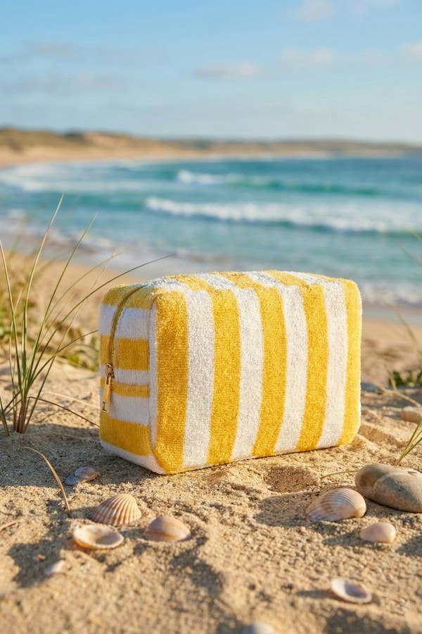 Striped Terry Cloth Bag