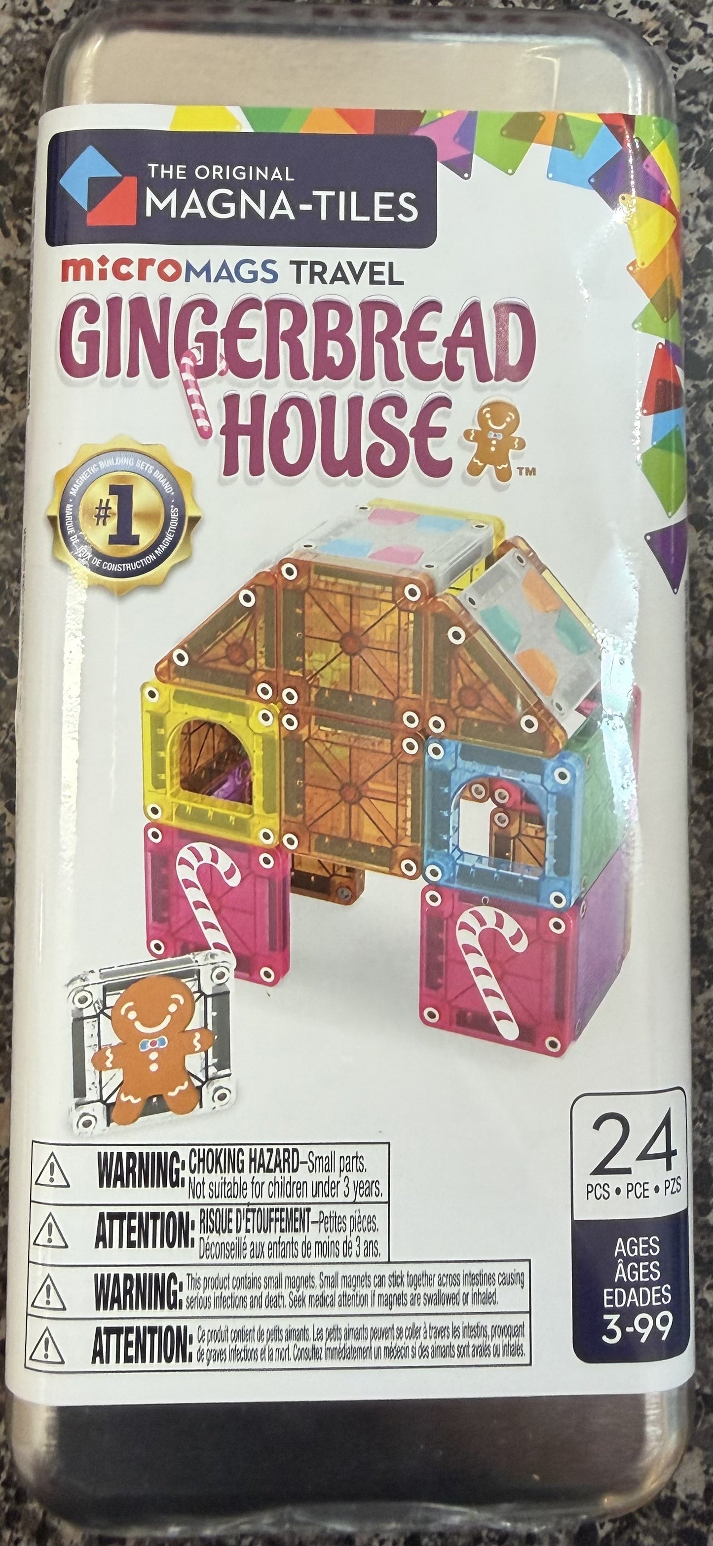 Magna-Tiles microMAGS Travel Gingerbread House