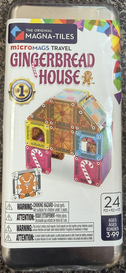Magna-Tiles microMAGS Travel Gingerbread House