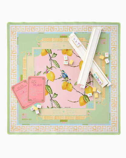 Citrus Songbird Mahjong Mat