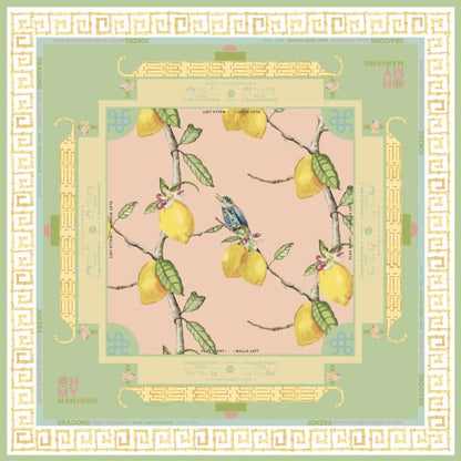 Citrus Songbird Mahjong Mat