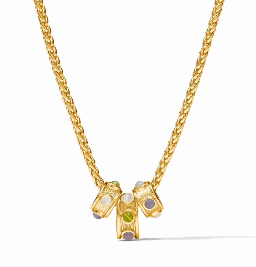 Cobblestone Loop Necklace Multi Stone Cat's Eye